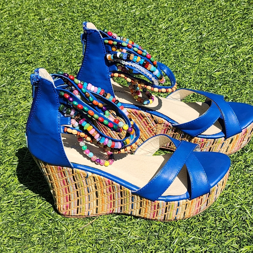 Awesome Multicolor Wedges! Size 7